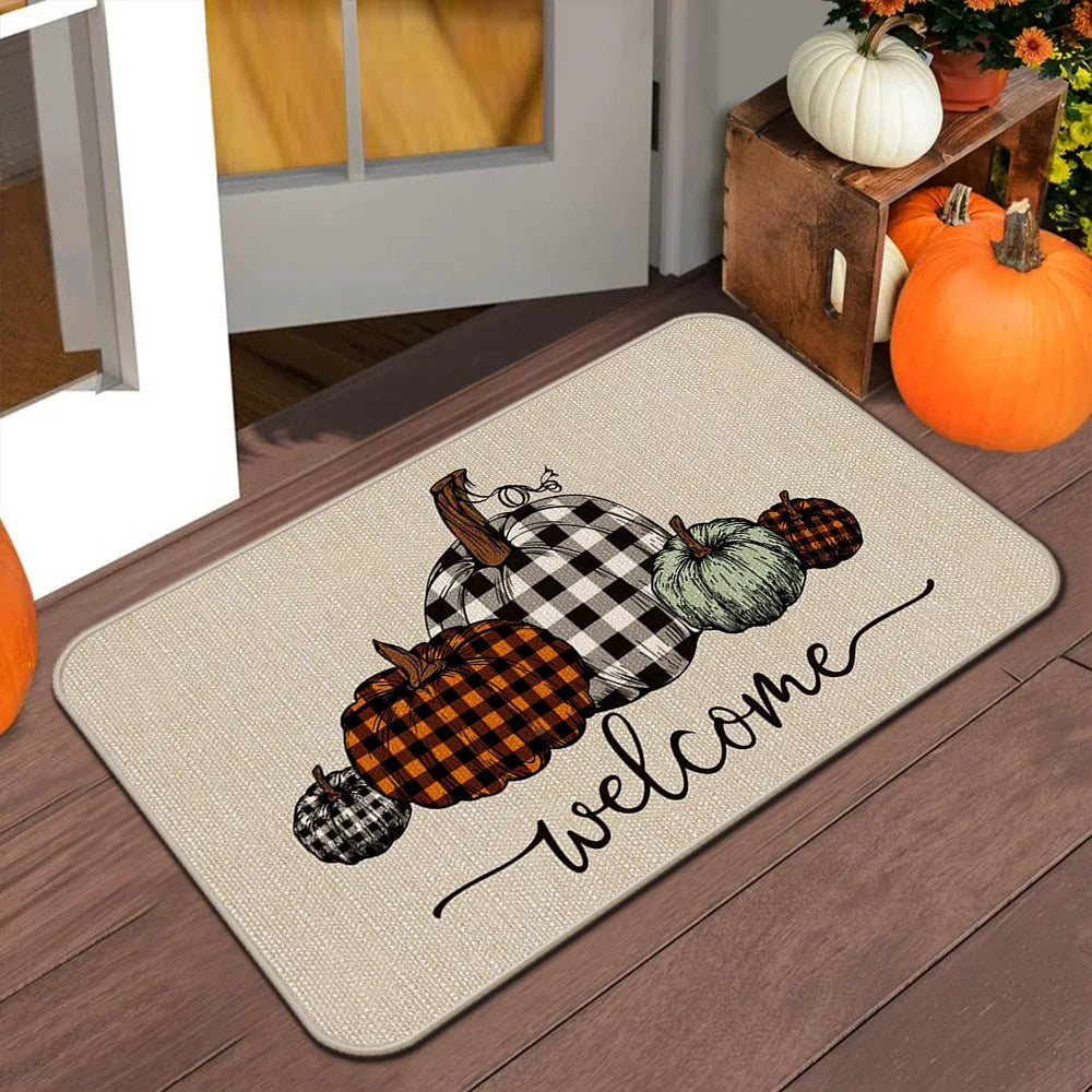Autumn Welcome Door Mat - Indoor/Outdoor Anti-Slip