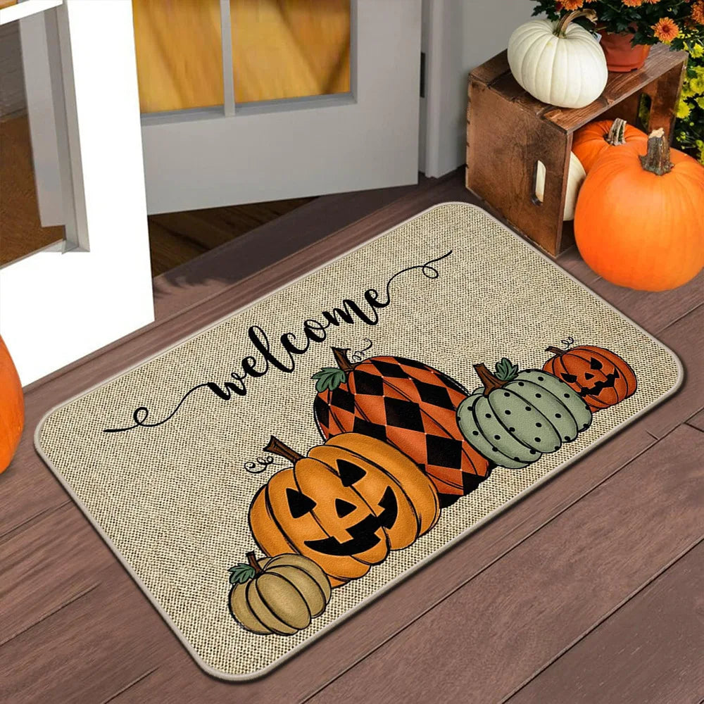 Autumn Welcome Door Mat - Indoor/Outdoor Anti-Slip