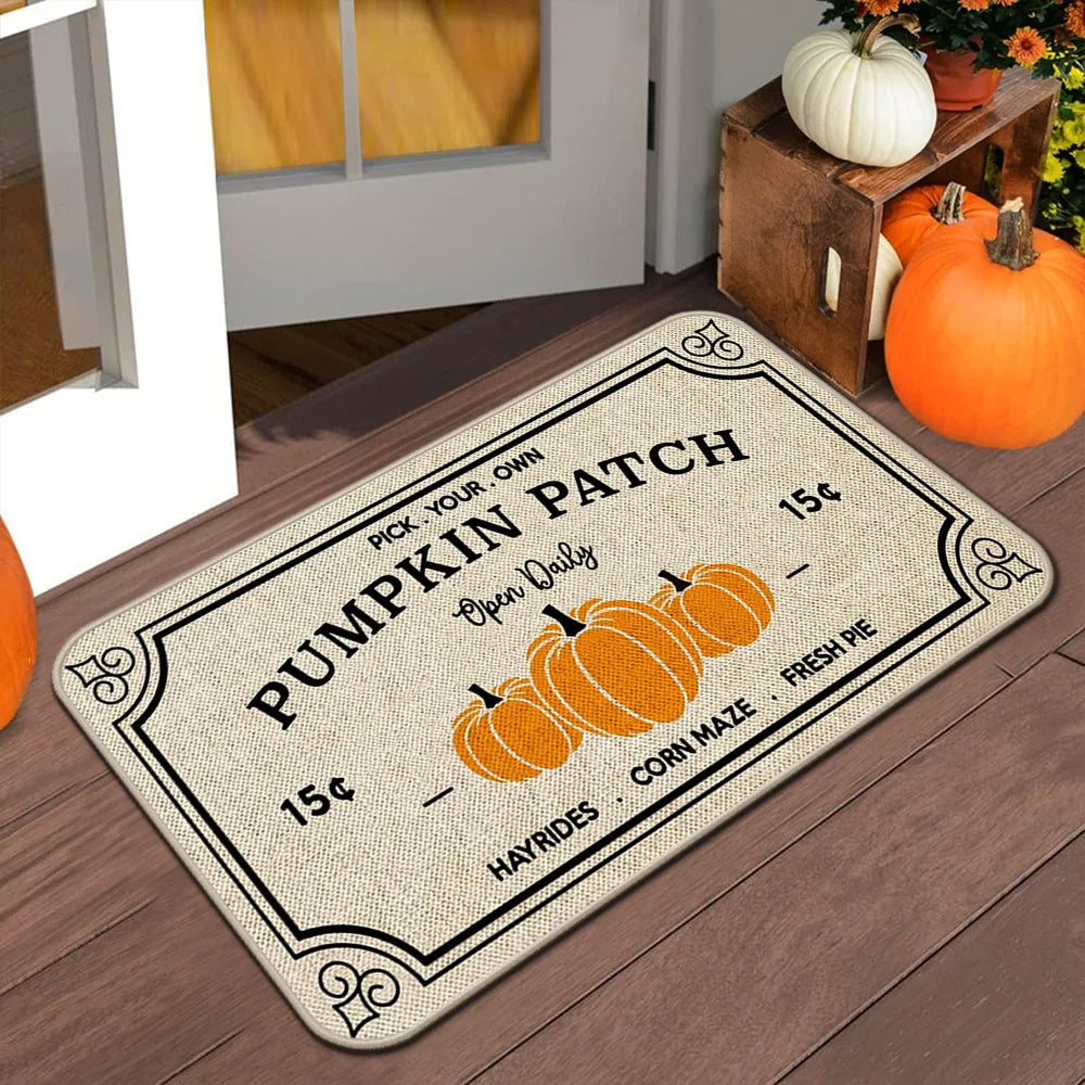 Autumn Welcome Door Mat - Indoor/Outdoor Anti-Slip